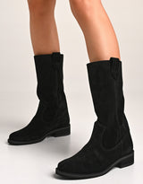 Bosccolo Womens Boots - Black Nubuck
