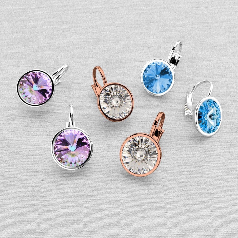 Krystal Couture Audrey Lever Back Earrings Embellished with SWAROVSKI Crystals