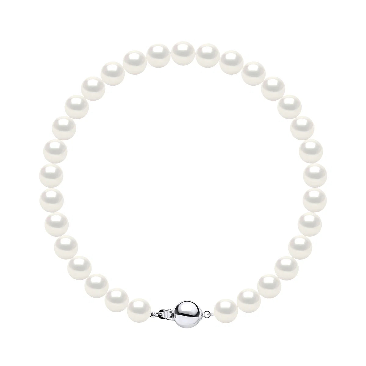 Manufacture Royale Bracelet Freshwater Pearl White Sterling Silver 6-7mm
