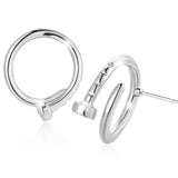 Bullion Gold Screw Nail Drop Earrings