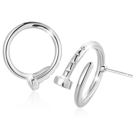 Bullion Gold Screw Nail Drop Earrings