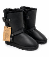 Australian Leather Ugg Classic Short Harness Leather - Black - AU5