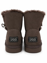 Australian Leather Ugg 1Button Sheepskin Chocolate - AU7