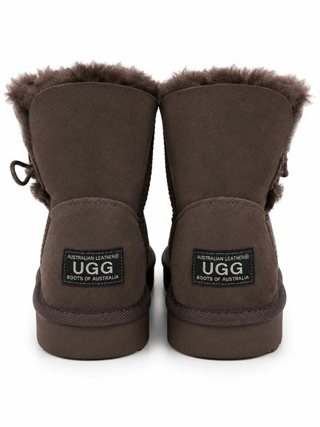 Australian Leather Ugg 1Button Sheepskin Chocolate - AU8