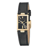 Ted Baker Womens Lileey Gold-Tone Black Leather Watch