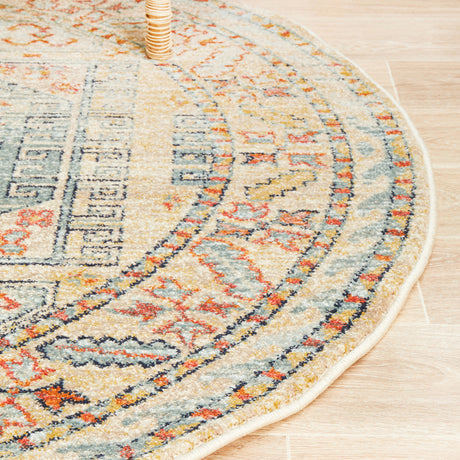 Legacy 859 Sky Blue Round Rug
