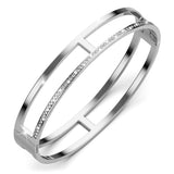 Boxed Delilah Choker Necklace and Cuff Bangle In White Gold