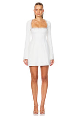 Nookie Madison Ls Mini Dress - White