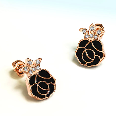 Krystal Couture Rosie Stud Earrings Embellished with Swarovski Crystals