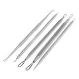5 Pcs Blackhead Acne Remover Cleaner Tool Blemish Needle Pimple Extractor Carry Case set
