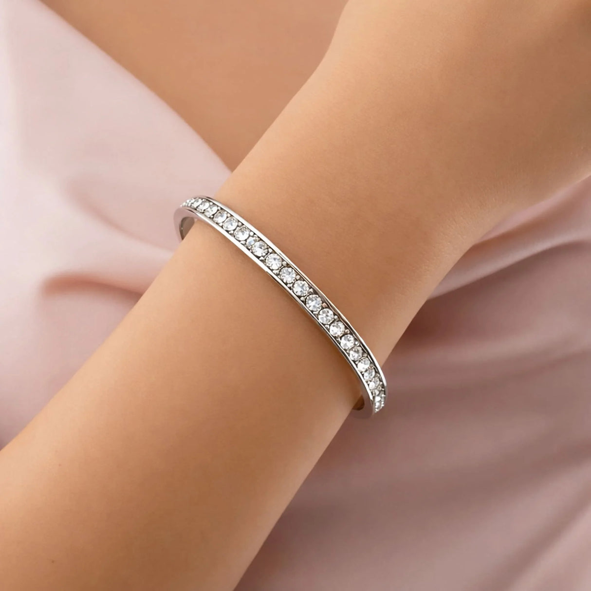 Krystal Couture 360 Classic Bangle Embellished with SWAROVSKI Crystals