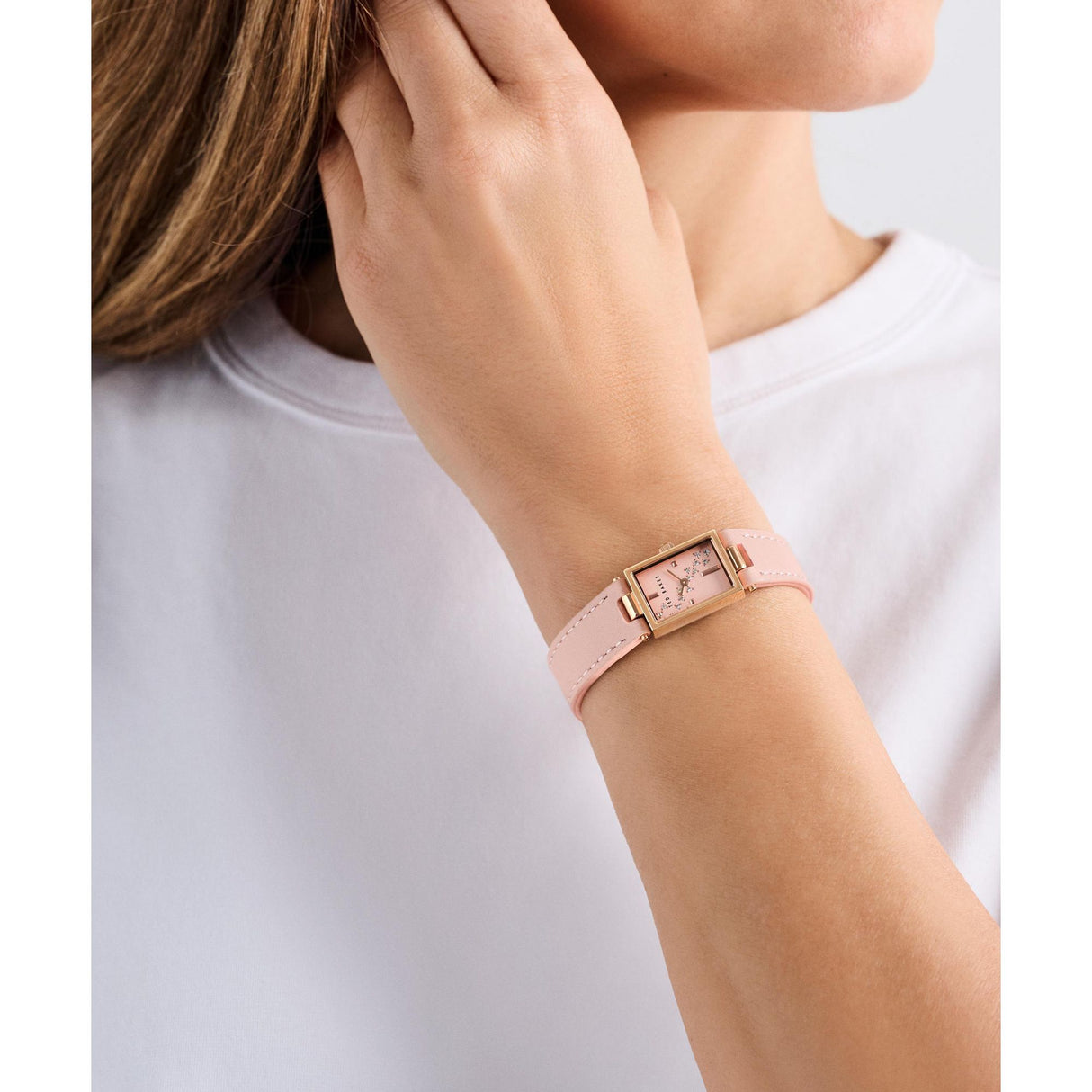 Ted Baker Womens Lileey Rose Gold-Tone Nude Pink Leather Watch