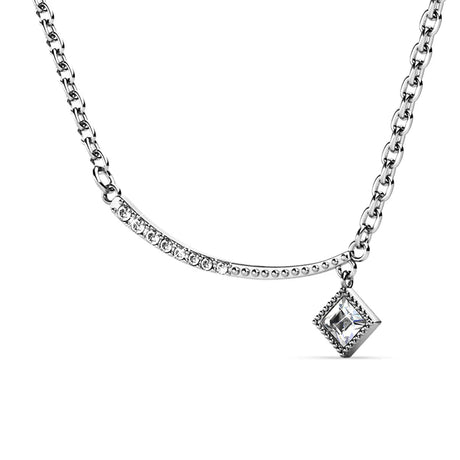 Krystal Couture Sparkling Pendant Necklace in White Gold Embellished with Swarovski Crystals