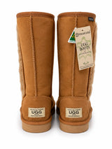 Australian Leather Ugg Classic Tall Fur Panel - Chestnut - AU4