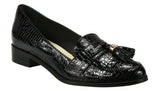 Bosccolo Womens Moccasin - Black Croco
