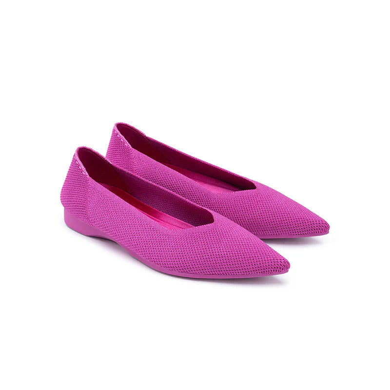 Charlotte Casual Pointed Toe Commuter Flats - Rose