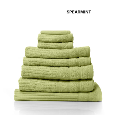 Royal Comfort Eden Egyptian Cotton 600 GSM 8 Piece Towel Pack Spearmint