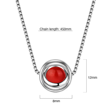 Red Mystic Agate Necklace