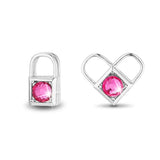 Boxed Celeste Heart Necklace and Earrings Set Embellished with SWAROVSKI® crystals