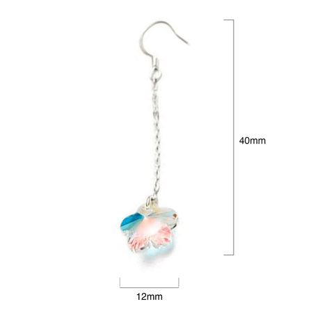 Solid 925 Sterling Silver Star Blush Dangle Earrings Embellished with SWAROVSKI¬¨√Ü Crystals