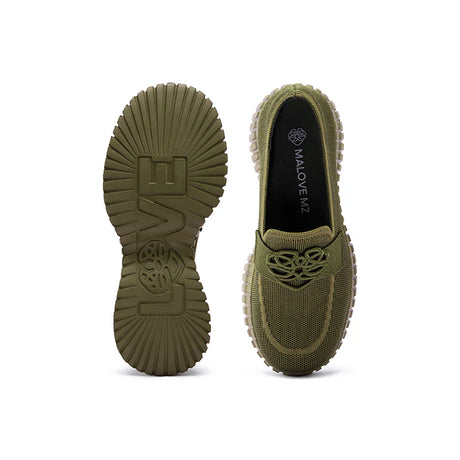 Gentleman Chunky Platform Loafers - Avocado