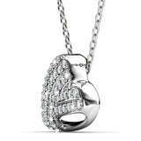 Krystal Couture Heart-Shaped White Gold Pendant Necklace Embellished with SWAROVSKI Crystals