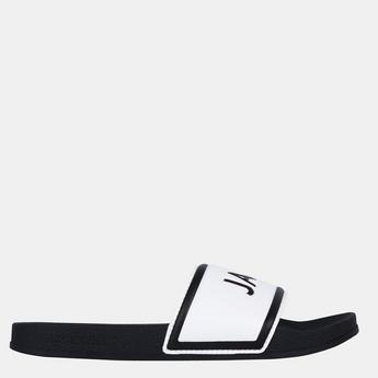 Jack Wills Women's Logo Slides Sandals Black White/Black