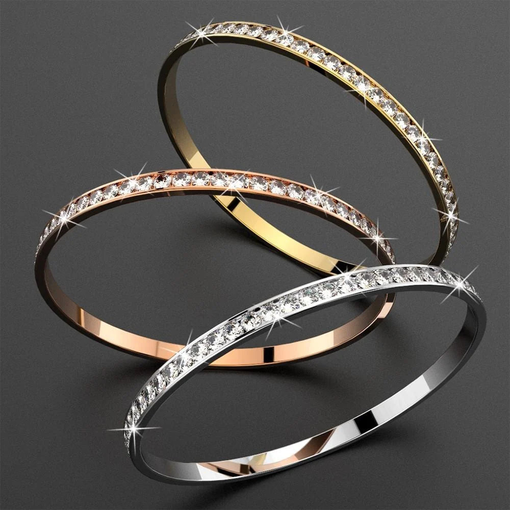 Boxed Aurelle Bangle and Hoops Set Embellished with SWAROVSKI® Crystals