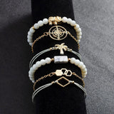 Bohemian 6-Piece Charm Bead Bracelet Set