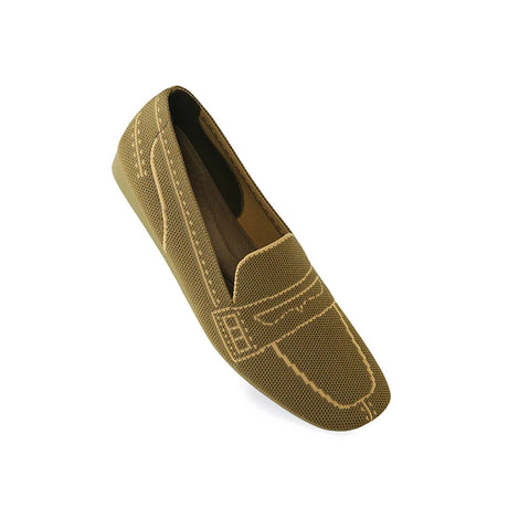 Comfortable Slip On Square Toe Loafers - Avocado