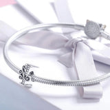 Solid 925 Sterling Silver Vintage Inspired Antique Alphabet Charm