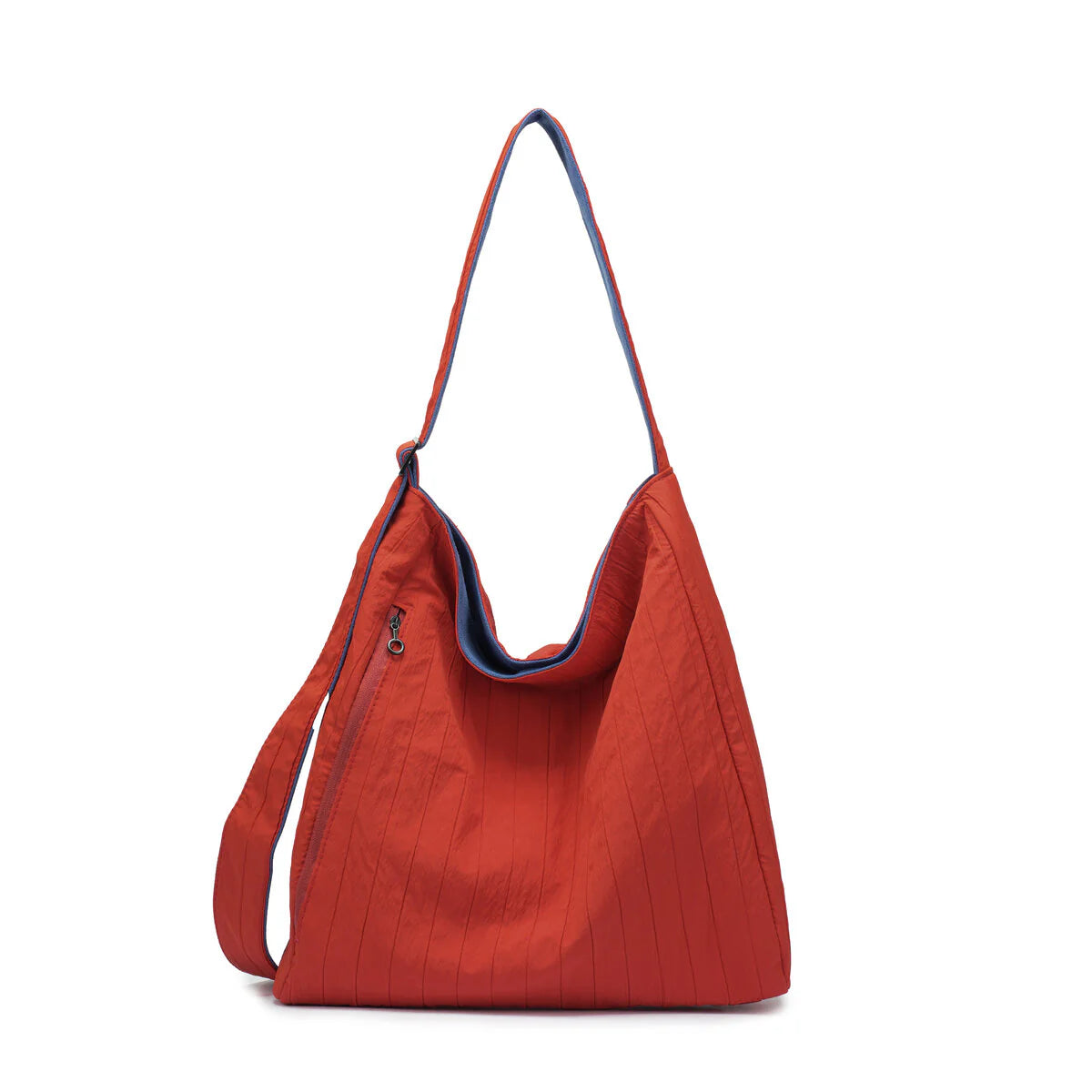 BAMEI Reversible Pleated Laptop Tote Bag - Red