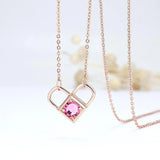 Boxed Celeste Heart Necklace and Earrings Set Embellished with SWAROVSKI® crystals
