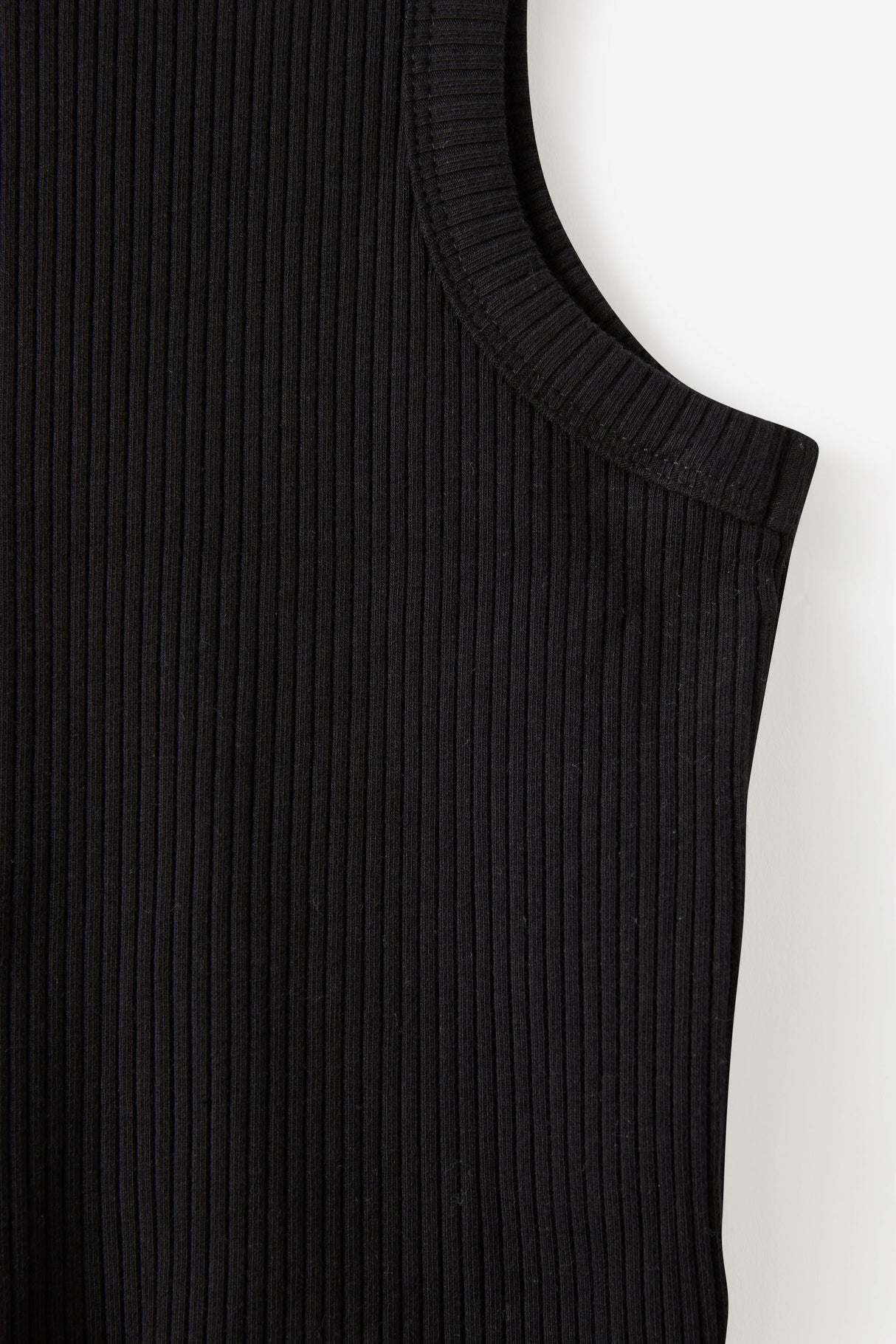 Cotton On Kids Girls Fitted Essential Tank - Black Rib
