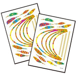 Metallic Temporary Tattoo Gold Silver Glitter Party Body Sticker Waterproof 2 Sheets 085