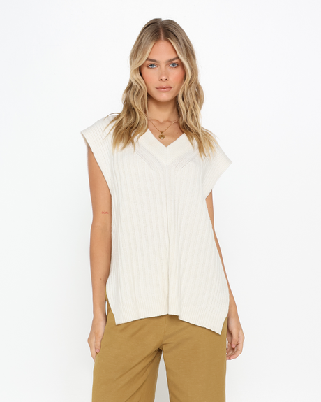 Lost In Lunar Women's Jadie Vest - Cream