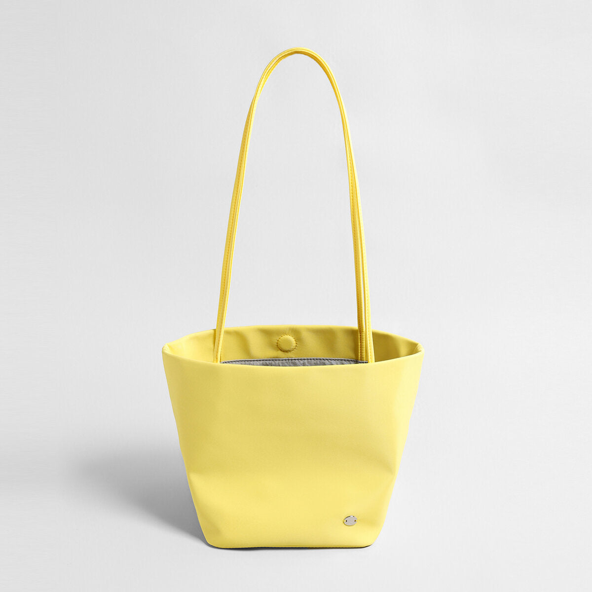 Waterproof Nylon Slouchy Bucket Tote - Yellow
