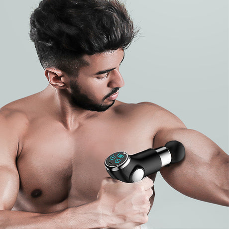 Fitsmart LCD DISPLAY Black Mini Vibration Therapy Massage Device