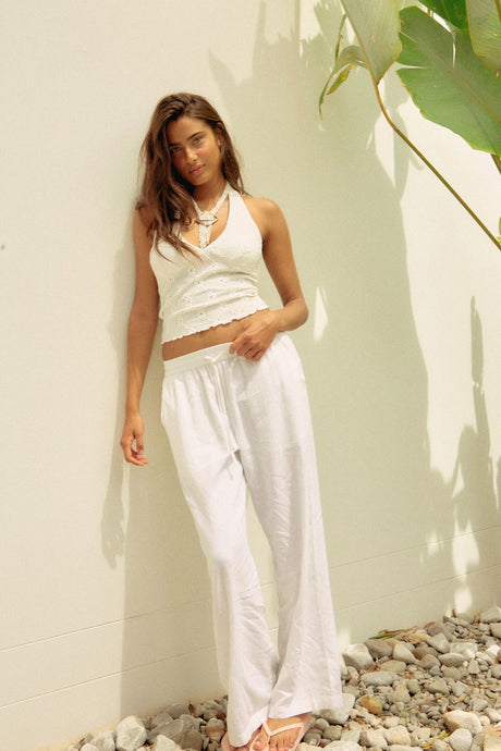 Cotton On Women's Kaia Textured Halter - Vintage White
