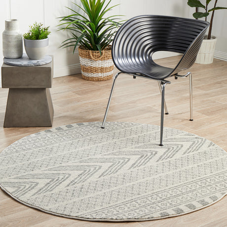 Mirage 359 Grey Round Rug