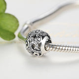 Solid 925 Sterling Silver Preciosa Czech Crystals Charm