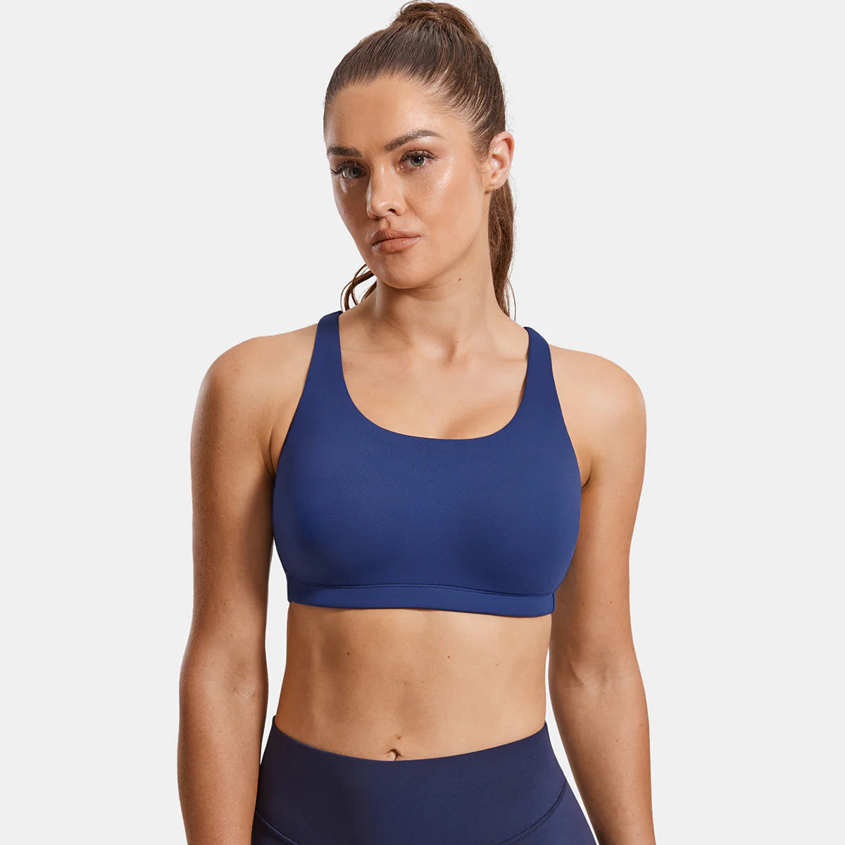 Power On High Impact Padded Sports Bras - Navy