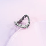 Krystal Couture Contortion Ring Embellished with Swarovski Crystals White Gold