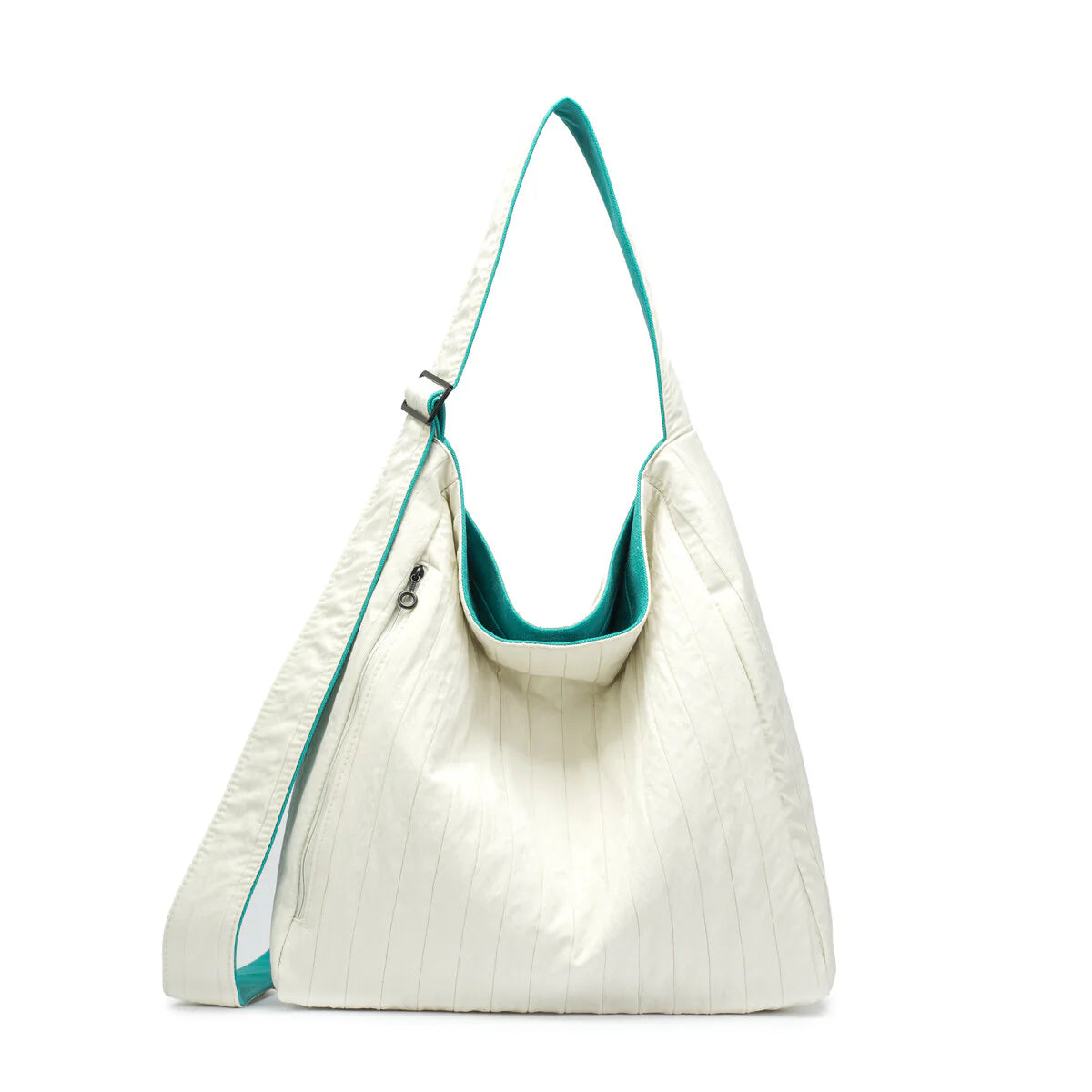 BAMEI Reversible Pleated Laptop Tote Bag - White