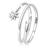 Adjustable Solid 925 Sterling Silver Spinny Bloom Ring