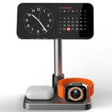 TODO 3 in 1 Wireless Phone Charger 15W Fast Charge Earphone Watch Magnetic Charge Telescopic Stand