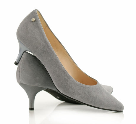 Bosccolo Womens Spike Heels Suede 200 - Grey Suede