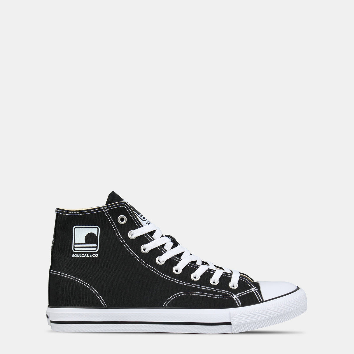 SoulCal Men's Canvas High Trainers - Black