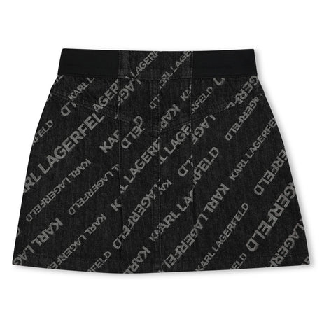 Karl Lagerfeld Girls Cafe Terrase D2 Denim Skirt - Grey