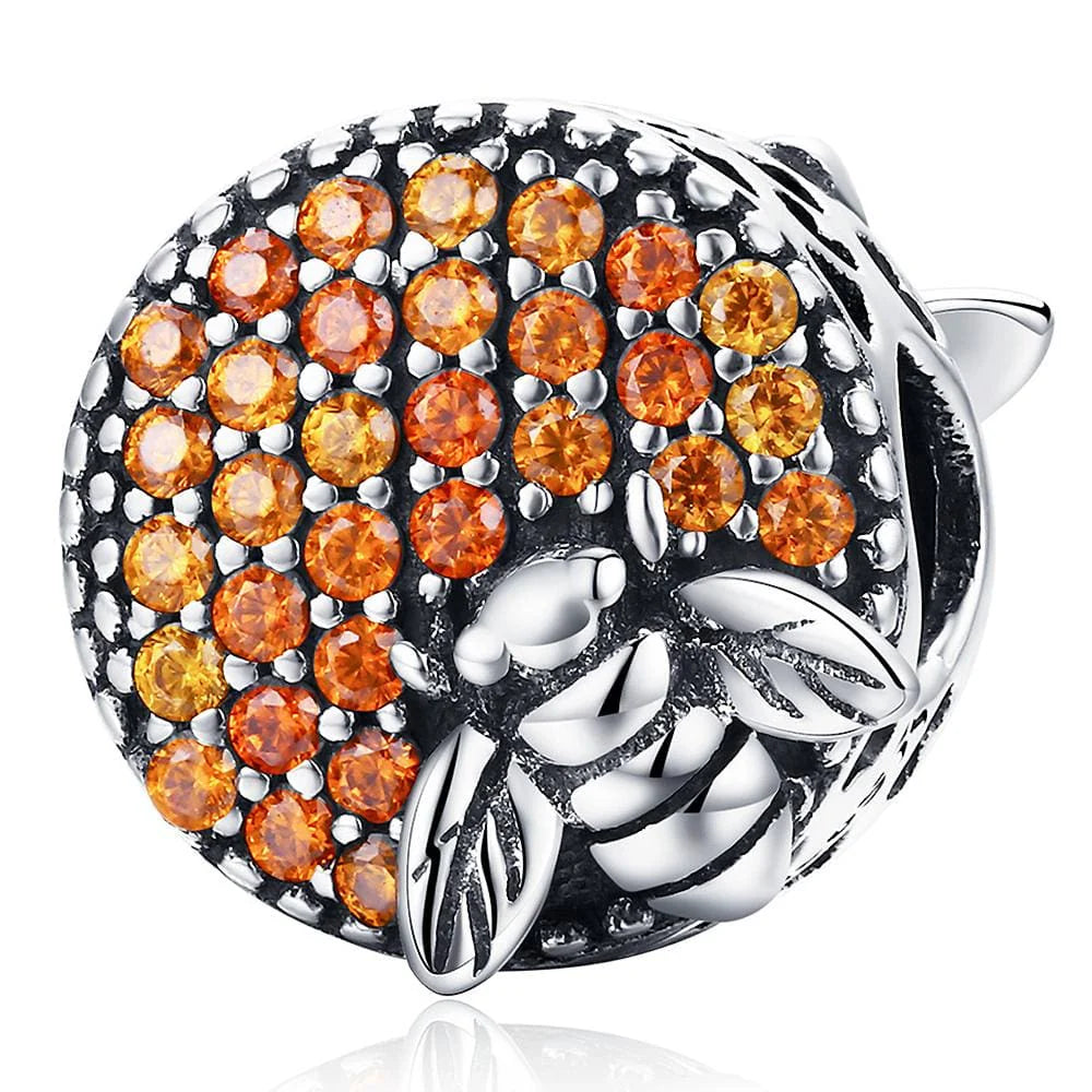 Solid 925 Sterling Silver Honey Bee Charm